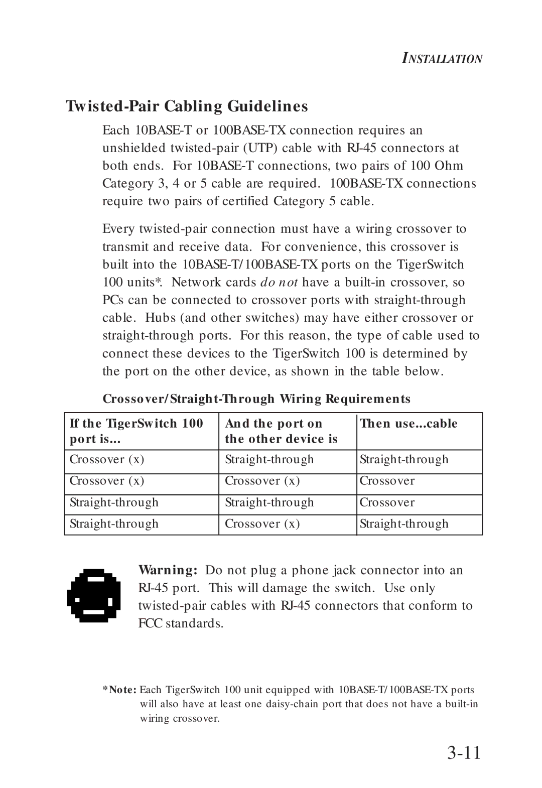 SMC Networks SMC6608M, SMC6608T manual Twisted-Pair Cabling Guidelines 