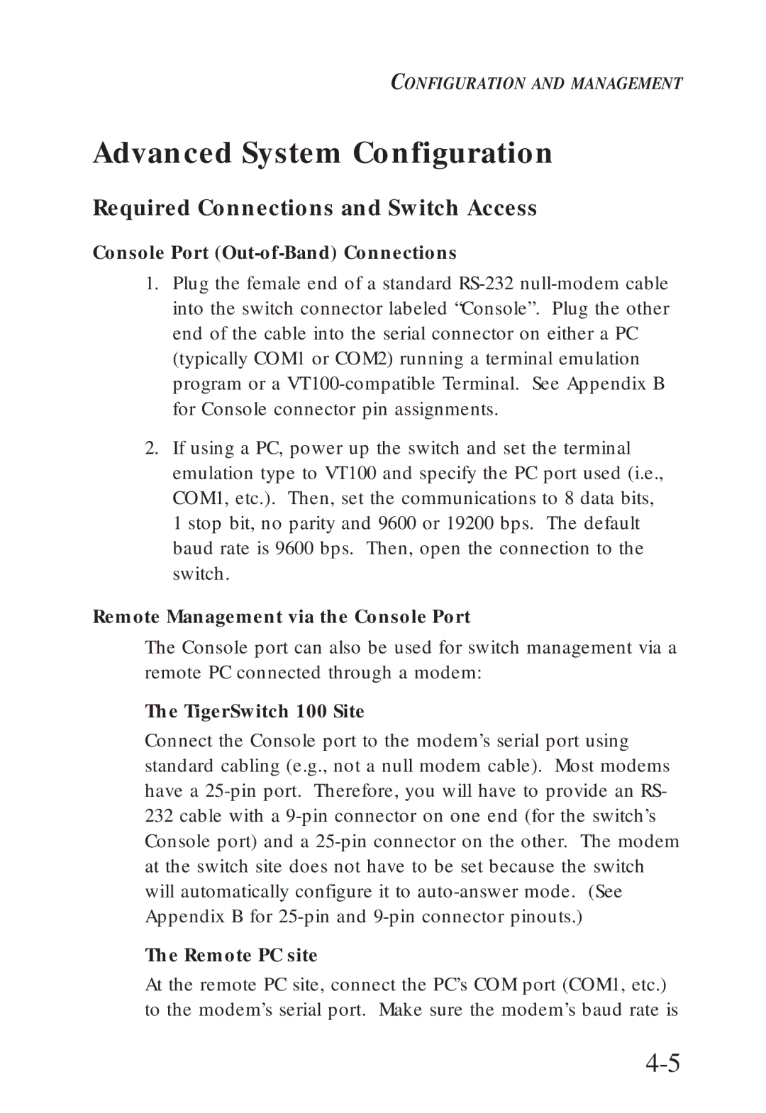 SMC Networks SMC6608M, SMC6608T manual Advanced System Configuration, Required Connections and Switch Access 