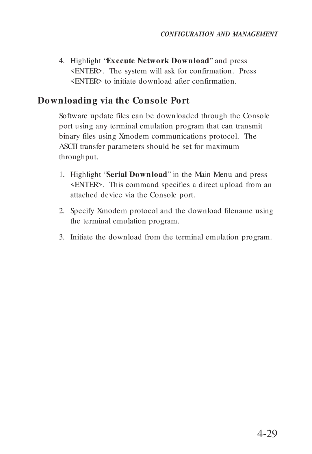 SMC Networks SMC6608M, SMC6608T manual Downloading via the Console Port 