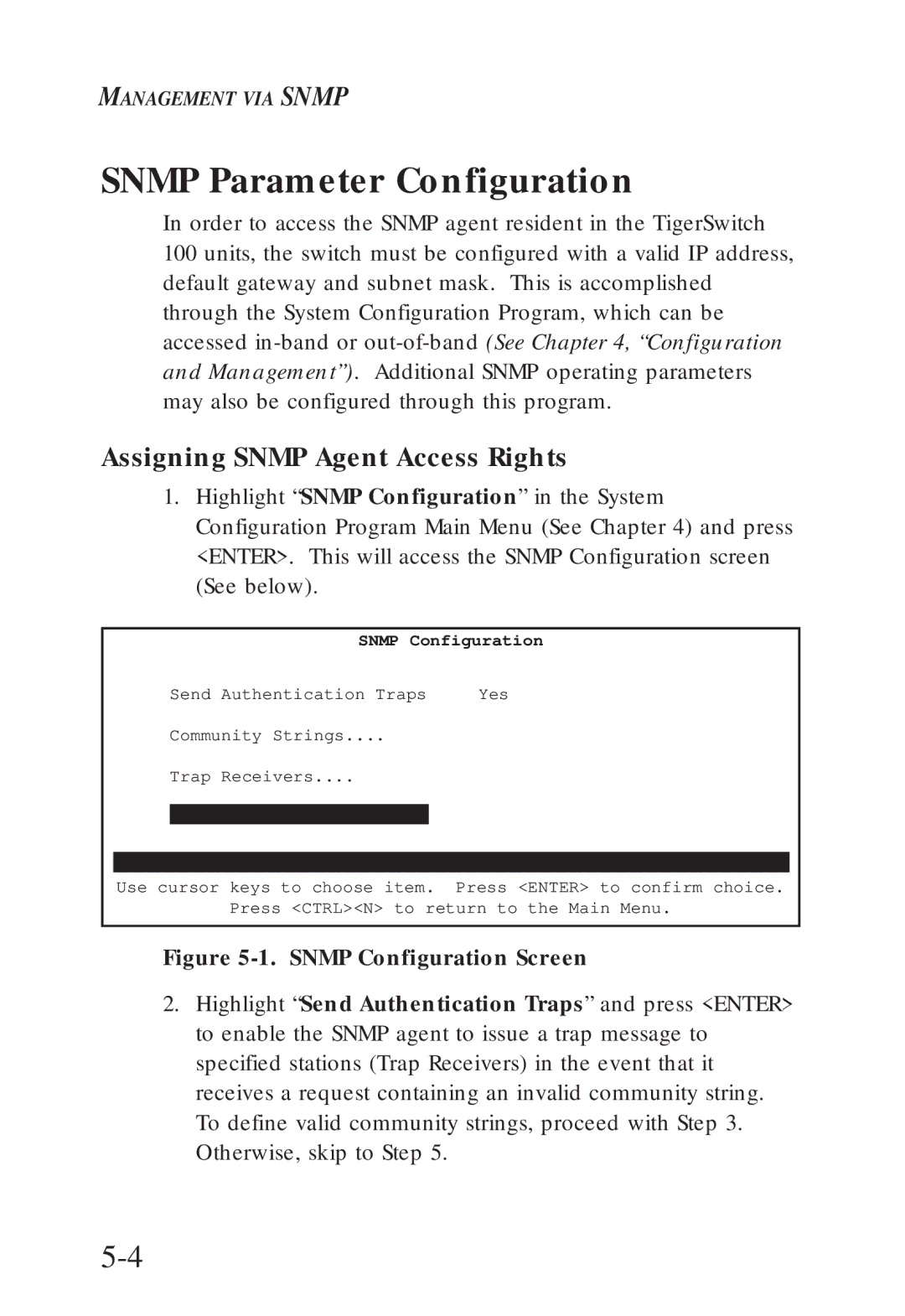 SMC Networks SMC6608T, SMC6608M manual Snmp Parameter Configuration, Assigning Snmp Agent Access Rights, Snmp Configuration 