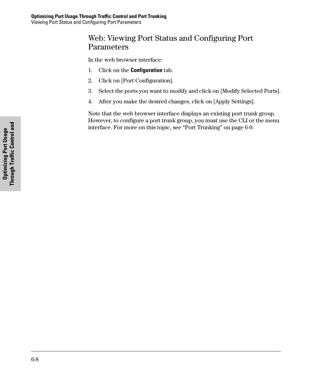 SMC Networks SMC6624M manual Web Viewing Port Status and Configuring Port Parameters 