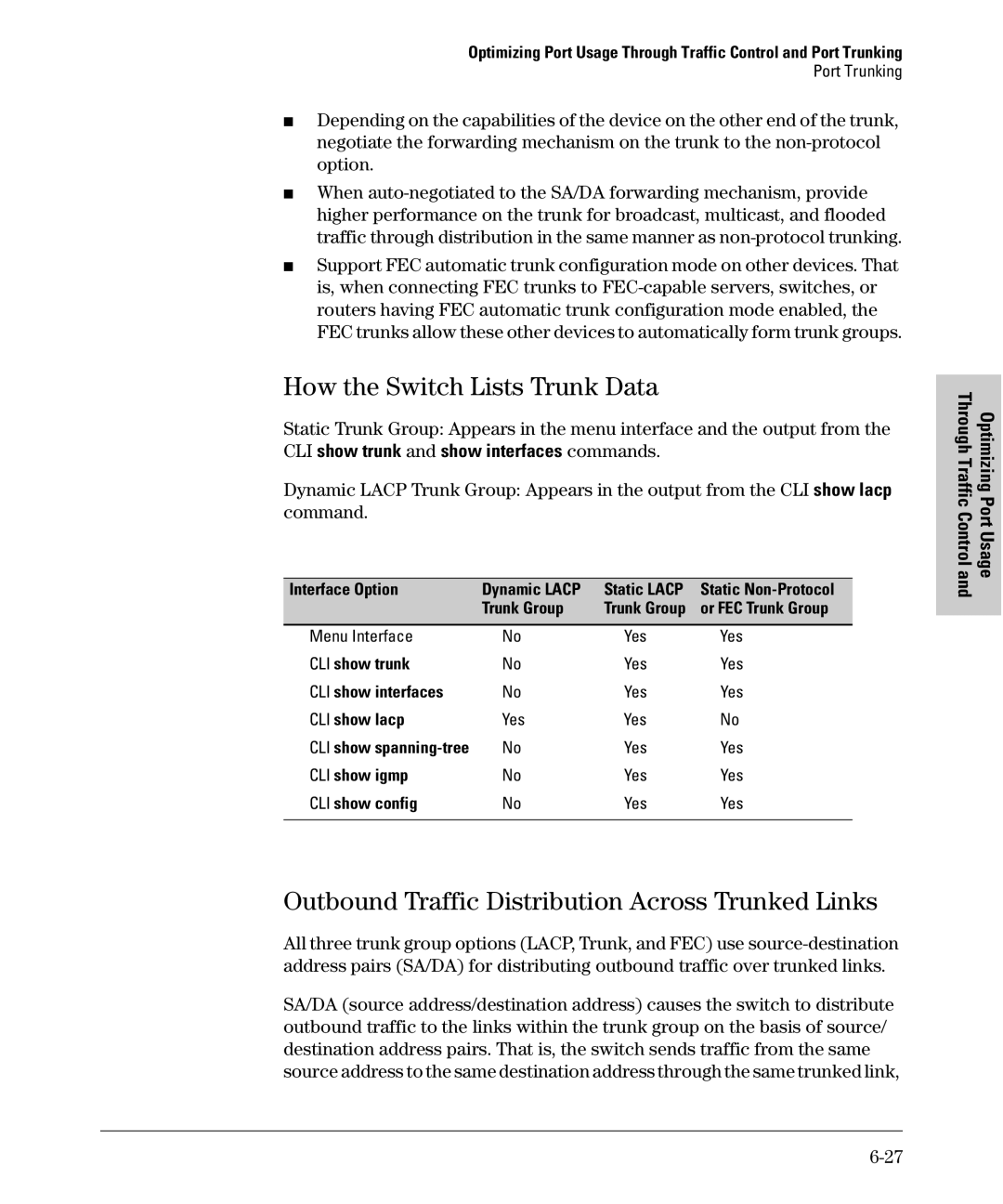 SMC Networks SMC6624M manual How the Switch Lists Trunk Data, Outbound Traffic Distribution Across Trunked Links 