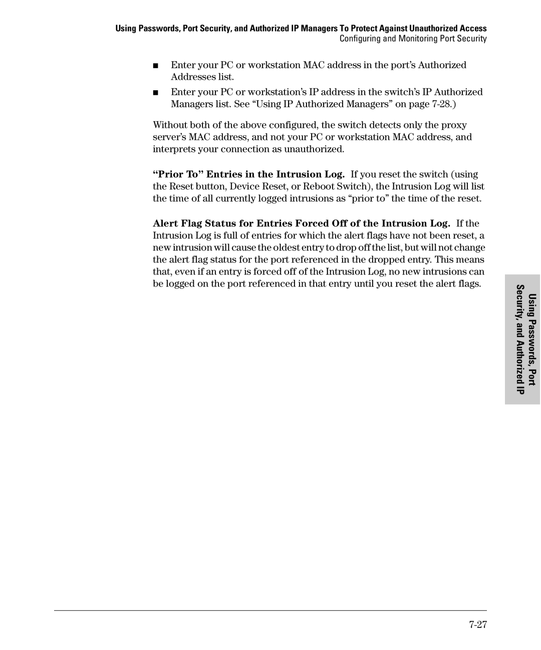 SMC Networks SMC6624M manual Configuring and Monitoring Port Security 