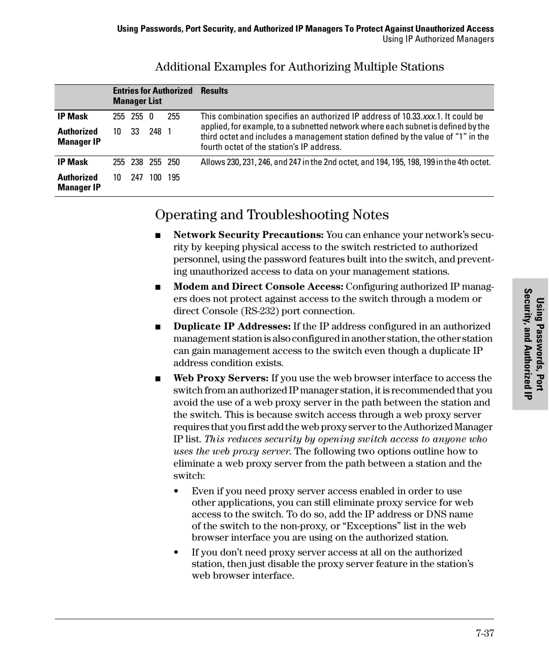 SMC Networks SMC6624M Operating and Troubleshooting Notes, Additional Examples for Authorizing Multiple Stations, Results 