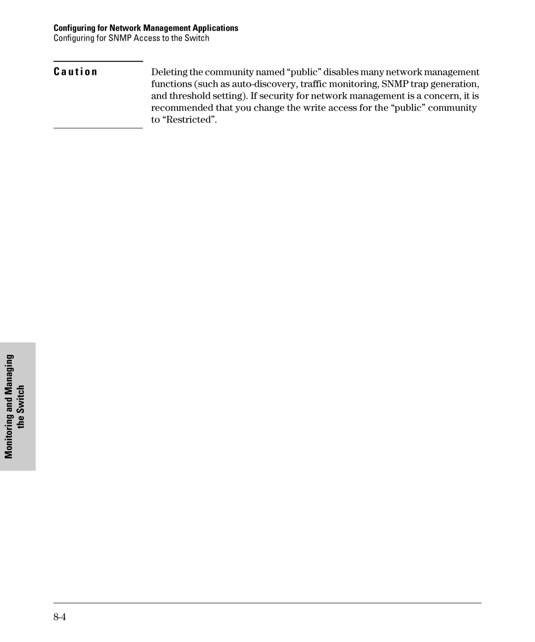 SMC Networks SMC6624M manual To Restricted, Monitoring 