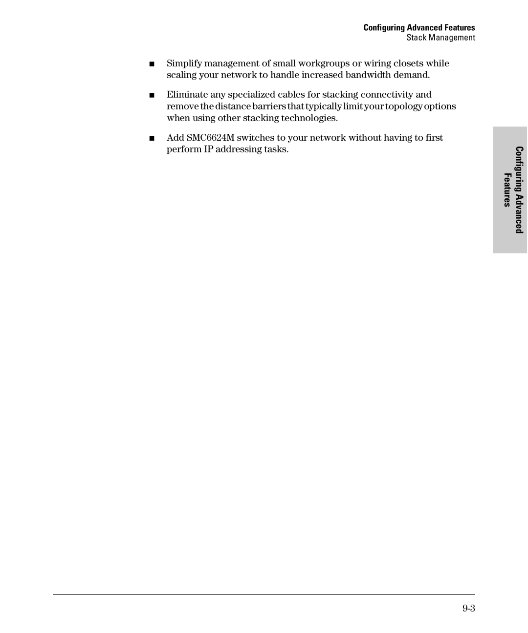 SMC Networks SMC6624M manual Configuring Advanced Features 