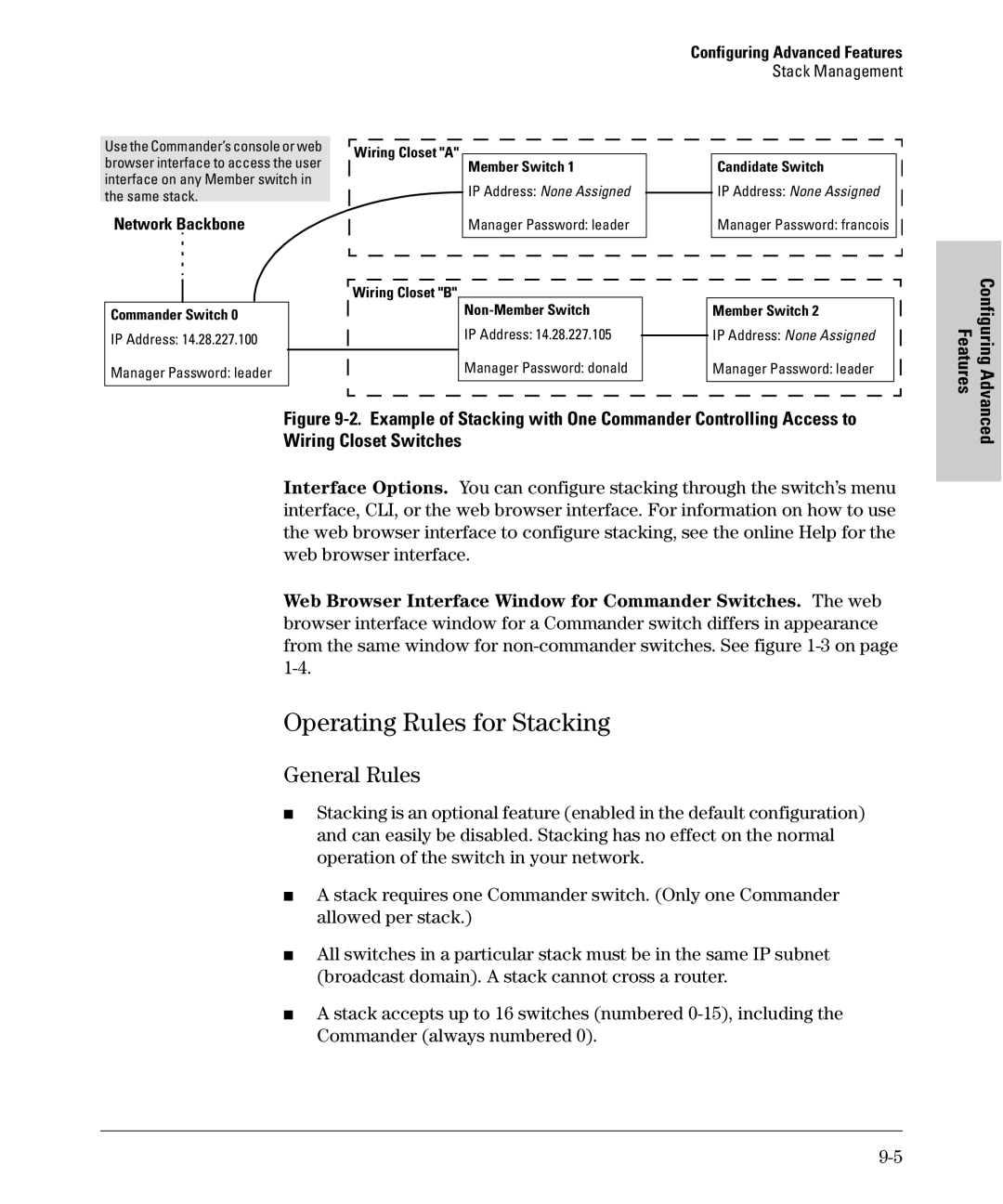 SMC Networks SMC6624M manual Operating Rules for Stacking, General Rules, Network Backbone 