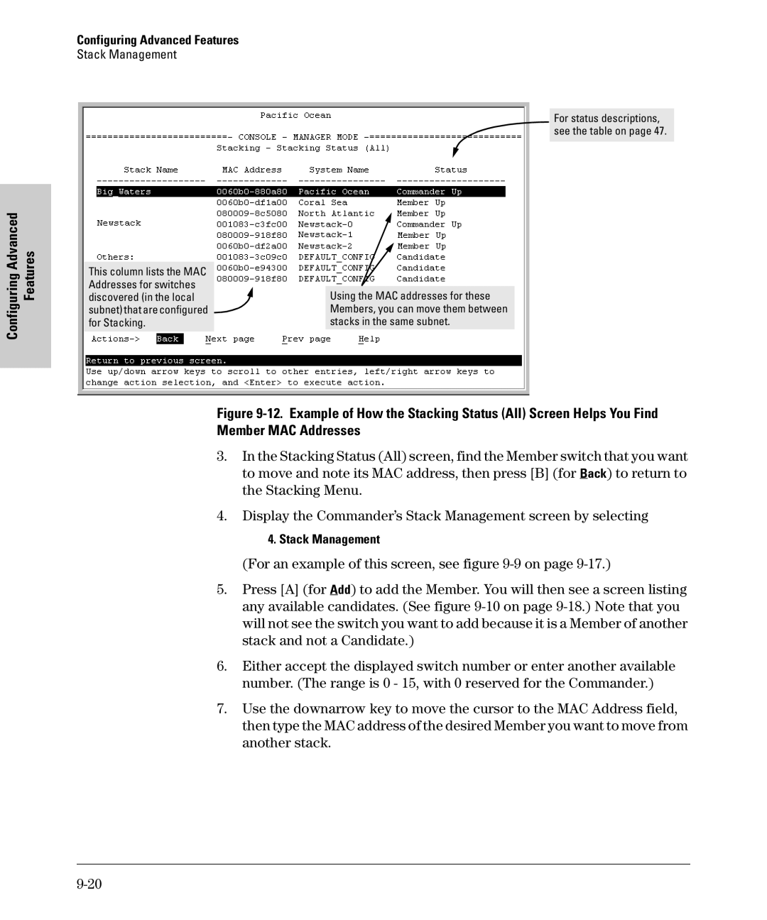 SMC Networks SMC6624M manual Stack Management 