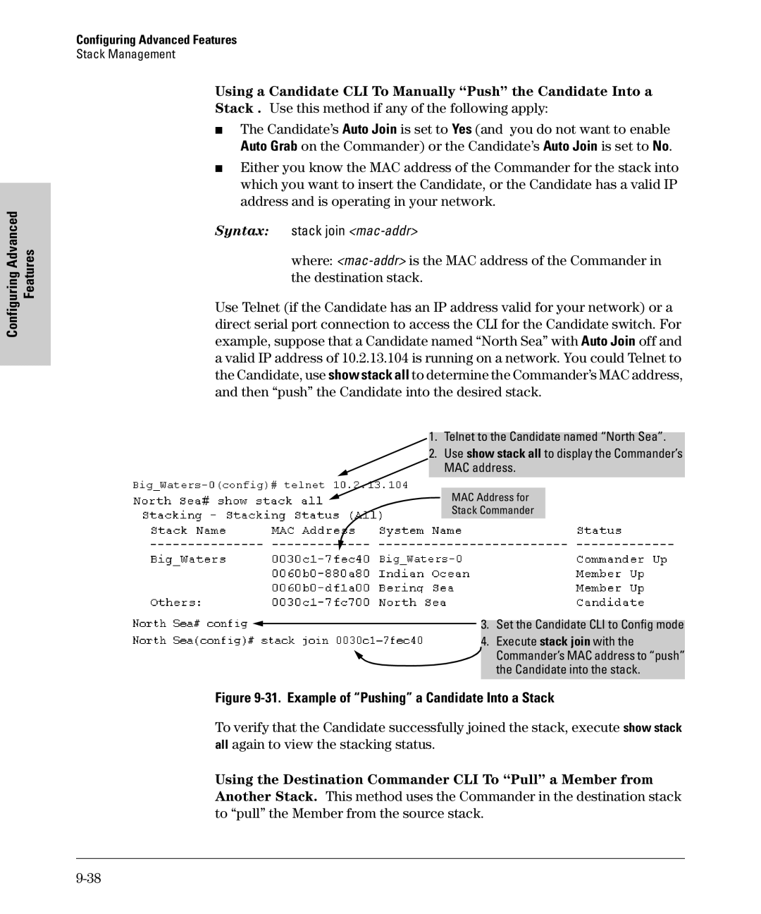 SMC Networks SMC6624M Using a Candidate CLI To Manually Push the Candidate Into a, Set the Candidate CLI to Config mode 