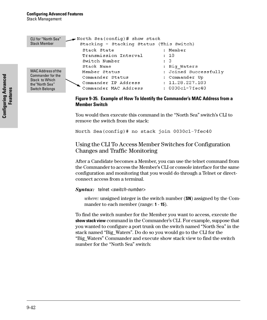 SMC Networks SMC6624M manual North Seaconfig# no stack join 0030c1-7fec40 