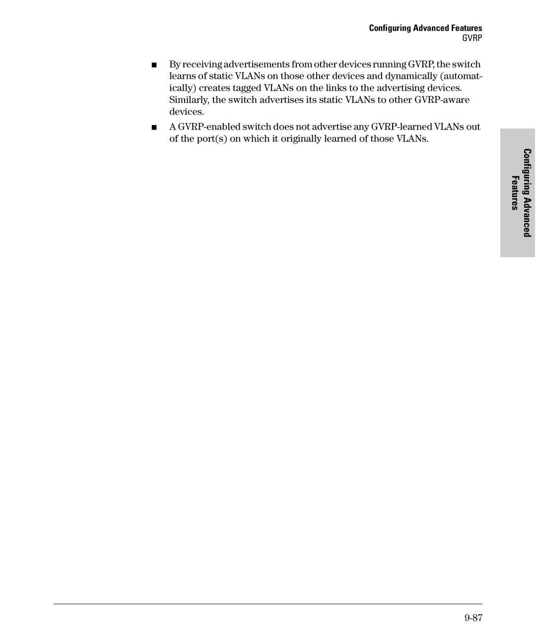 SMC Networks SMC6624M manual Features Configuring Advanced 