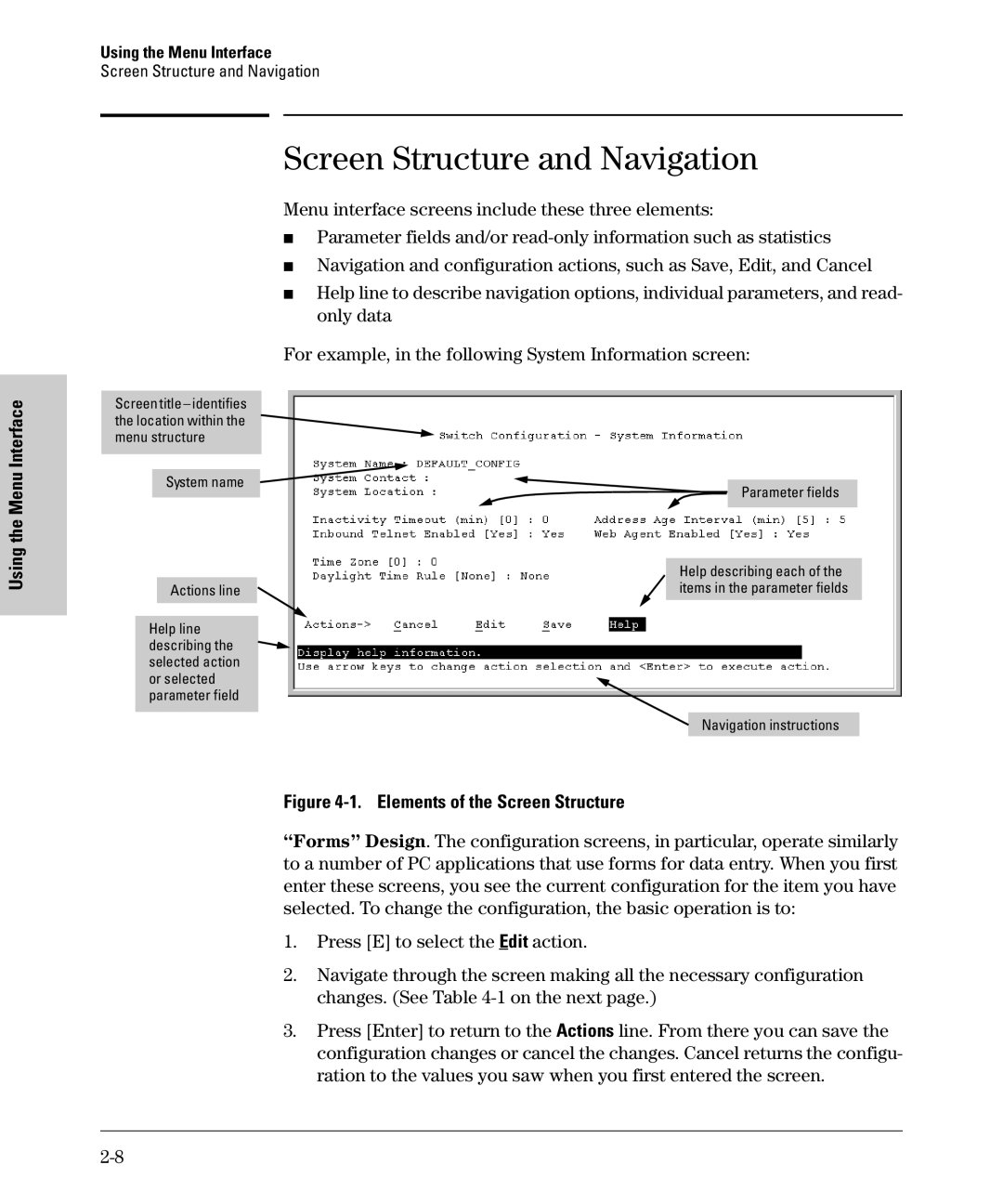 SMC Networks SMC6624M manual Screen Structure and Navigation 