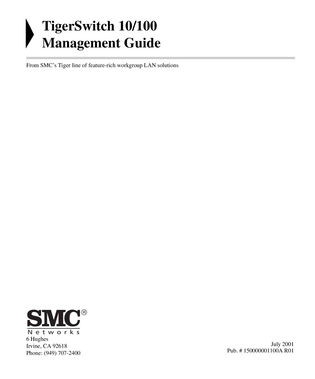 SMC Networks SMC6624M manual TigerSwitch 10/100 Management Guide 