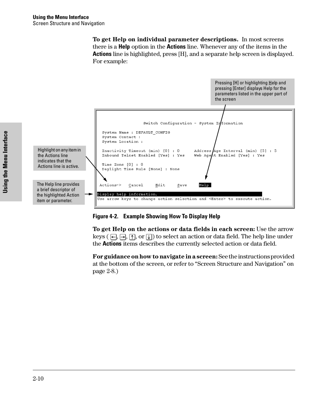 SMC Networks SMC6624M manual Example Showing How To Display Help 