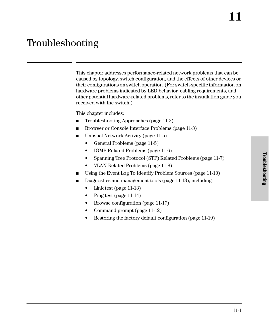 SMC Networks SMC6624M manual Troubleshooting, 11-1 