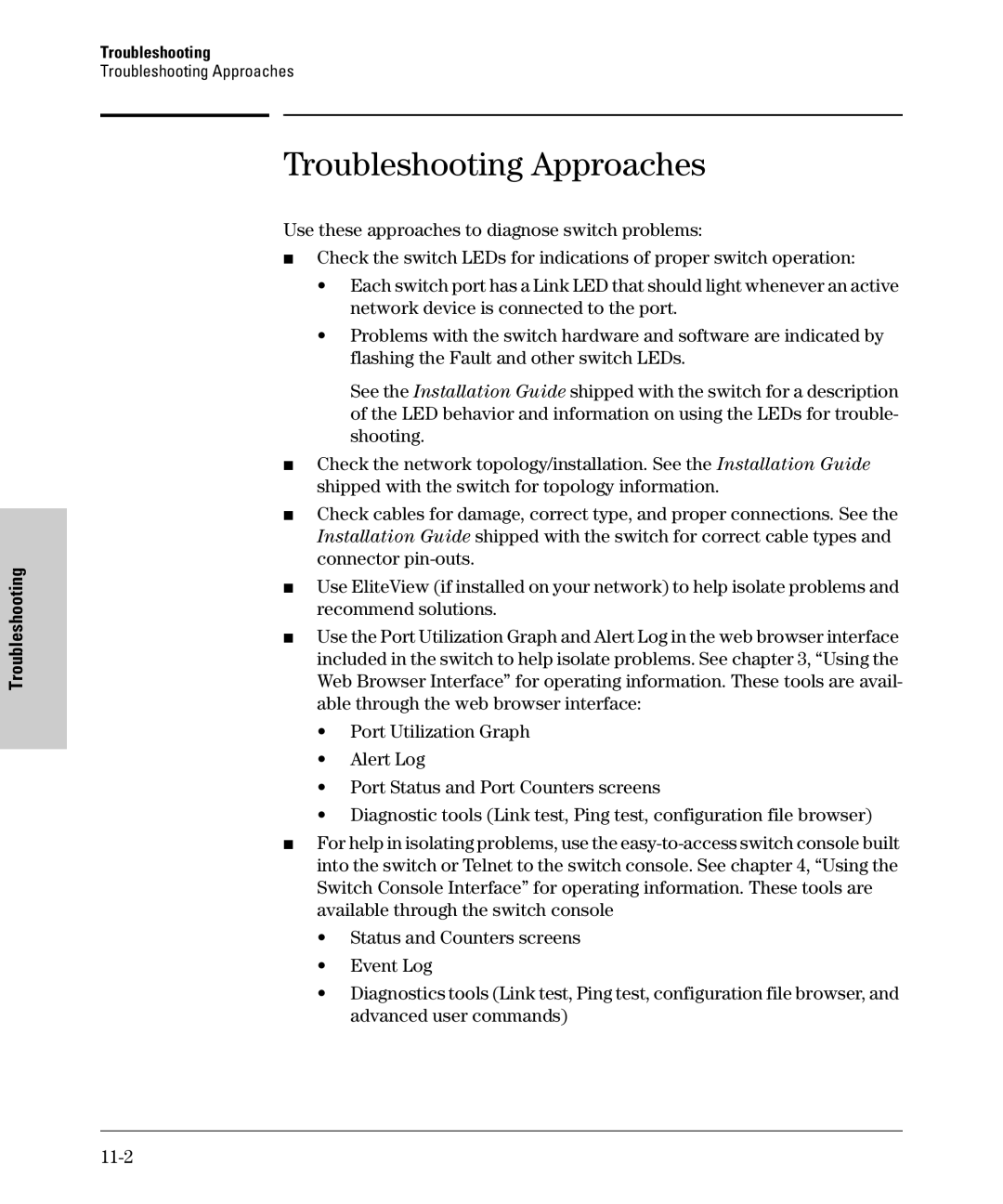 SMC Networks SMC6624M manual Troubleshooting Approaches 