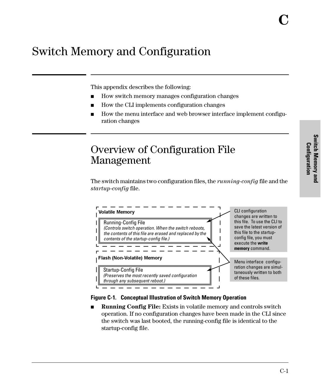 SMC Networks SMC6624M Overview of Configuration File Management, Switch Memory and Configuration, Startup-Config File 