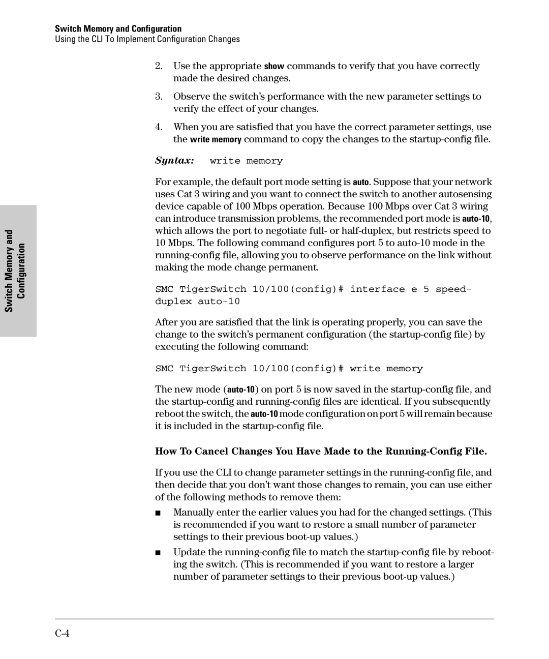 SMC Networks SMC6624M manual Syntax write memory 