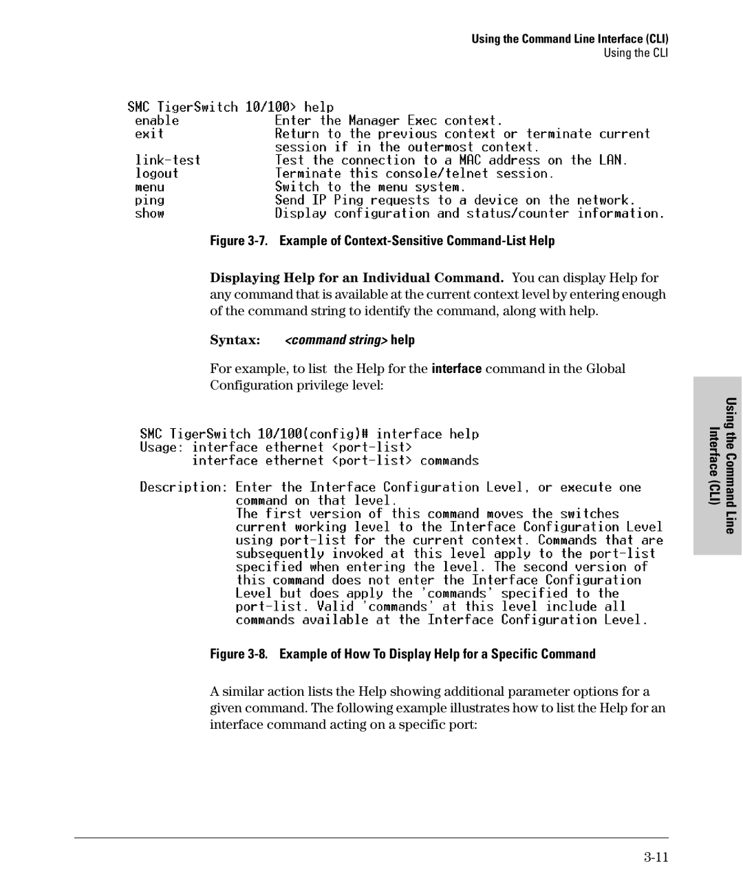 SMC Networks SMC6624M manual Syntax command string help 