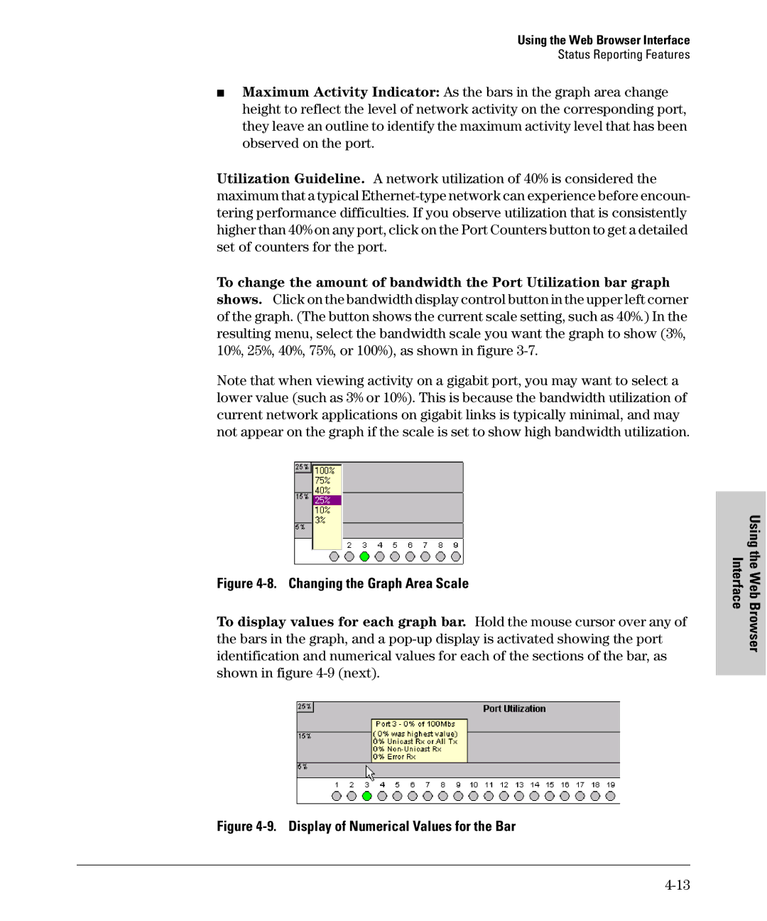 SMC Networks SMC6624M manual Changing the Graph Area Scale 