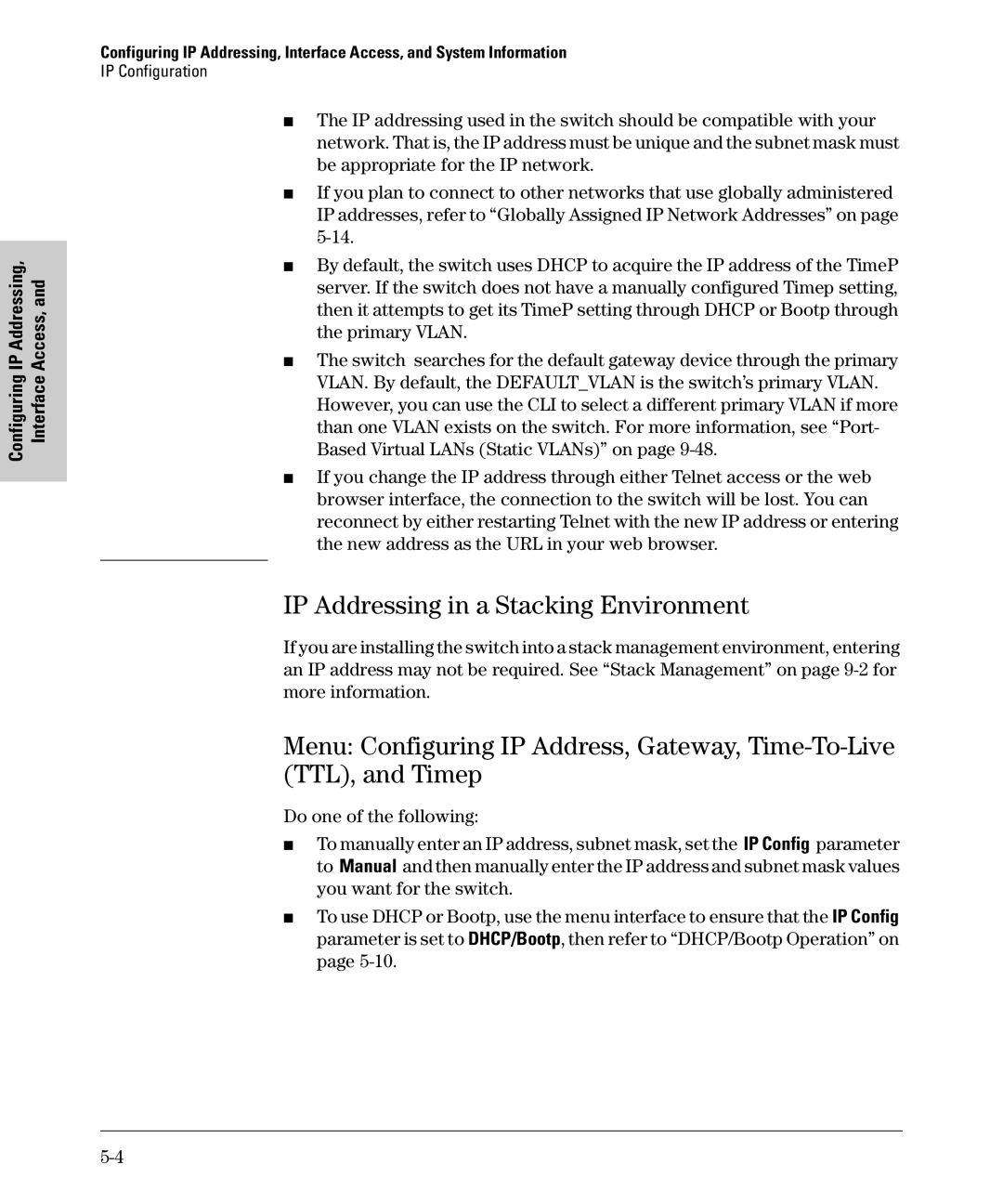 SMC Networks SMC6624M manual IP Addressing in a Stacking Environment 