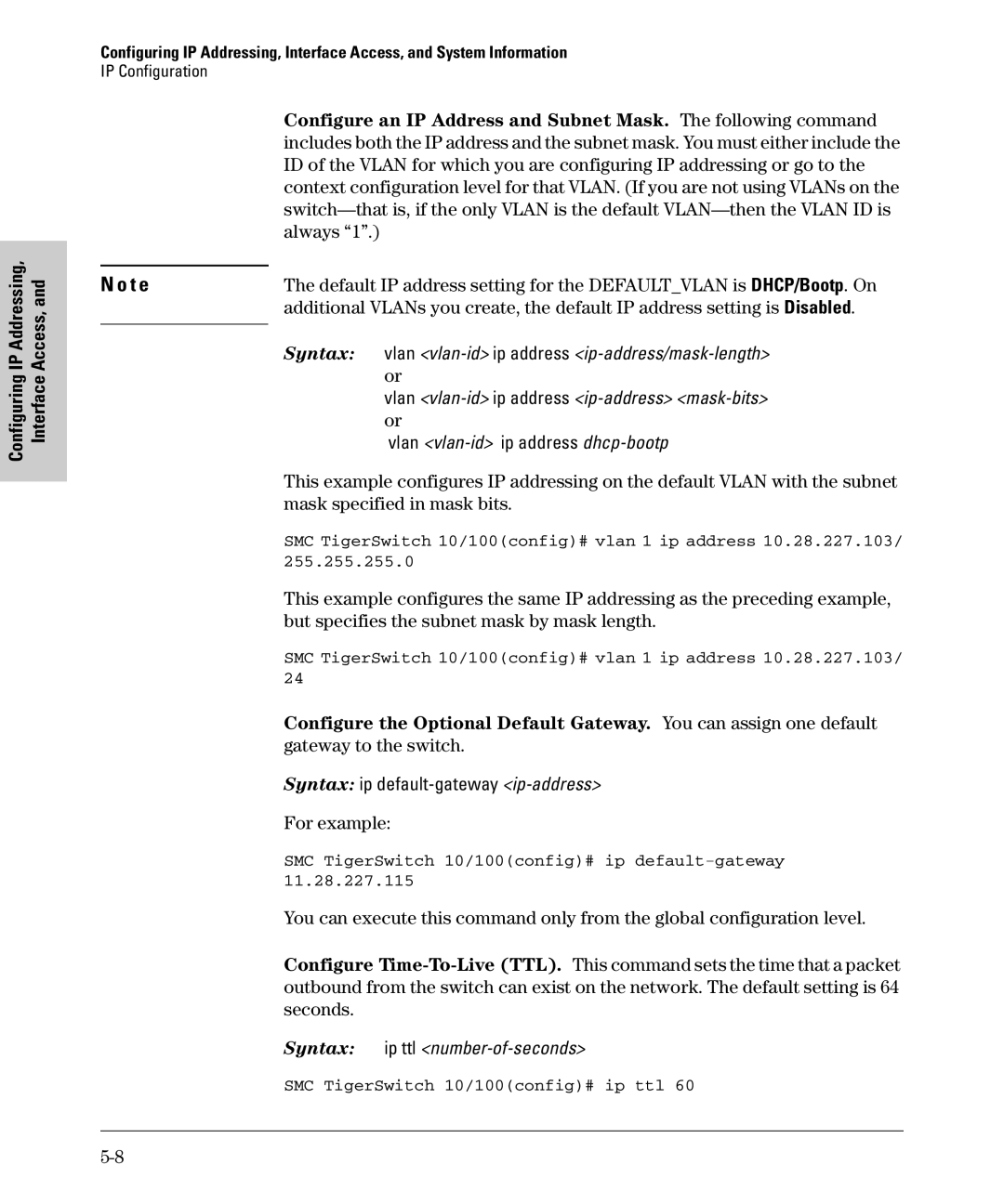 SMC Networks SMC6624M manual Always, Mask specified in mask bits, But specifies the subnet mask by mask length, For example 