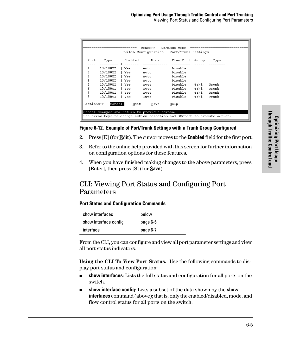 SMC Networks SMC6624M CLI Viewing Port Status and Configuring Port Parameters, Port Status and Configuration Commands 