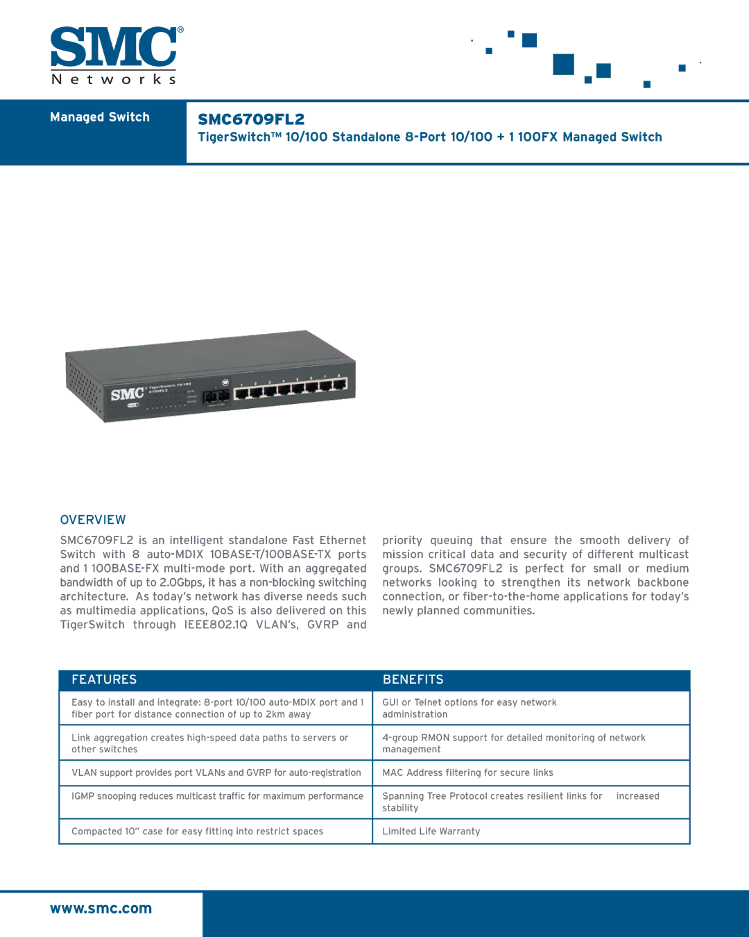 SMC Networks SMC6709FL2 warranty 