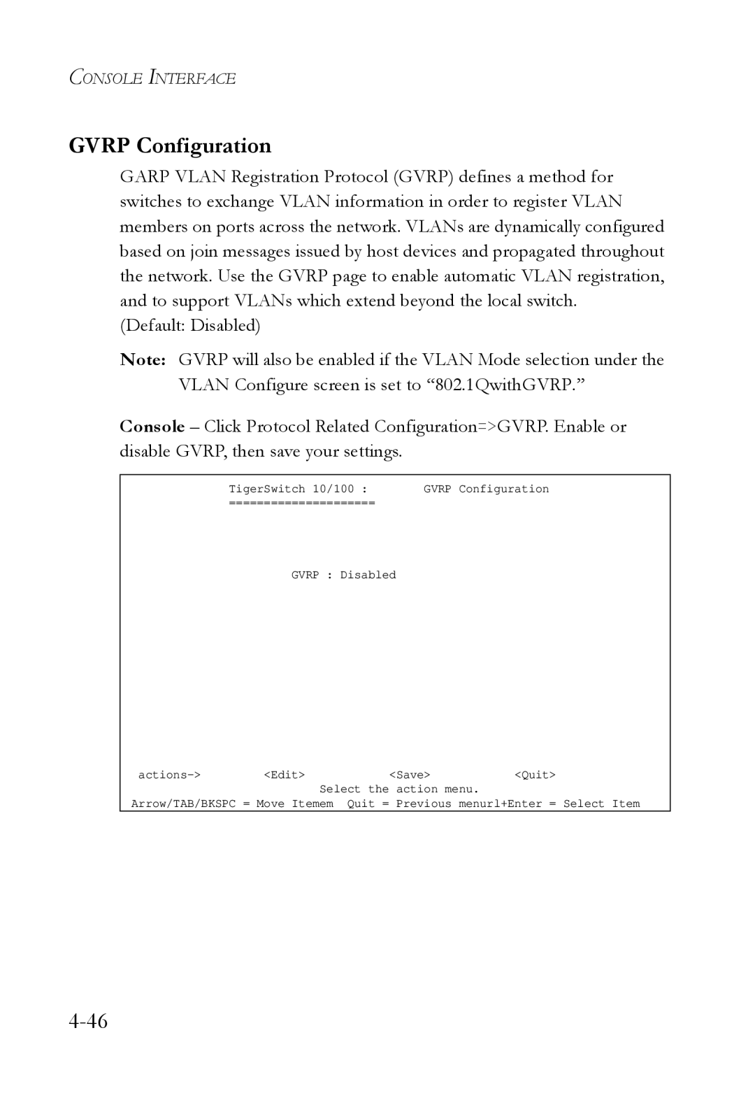 SMC Networks SMC6709L2 manual Gvrp Configuration 