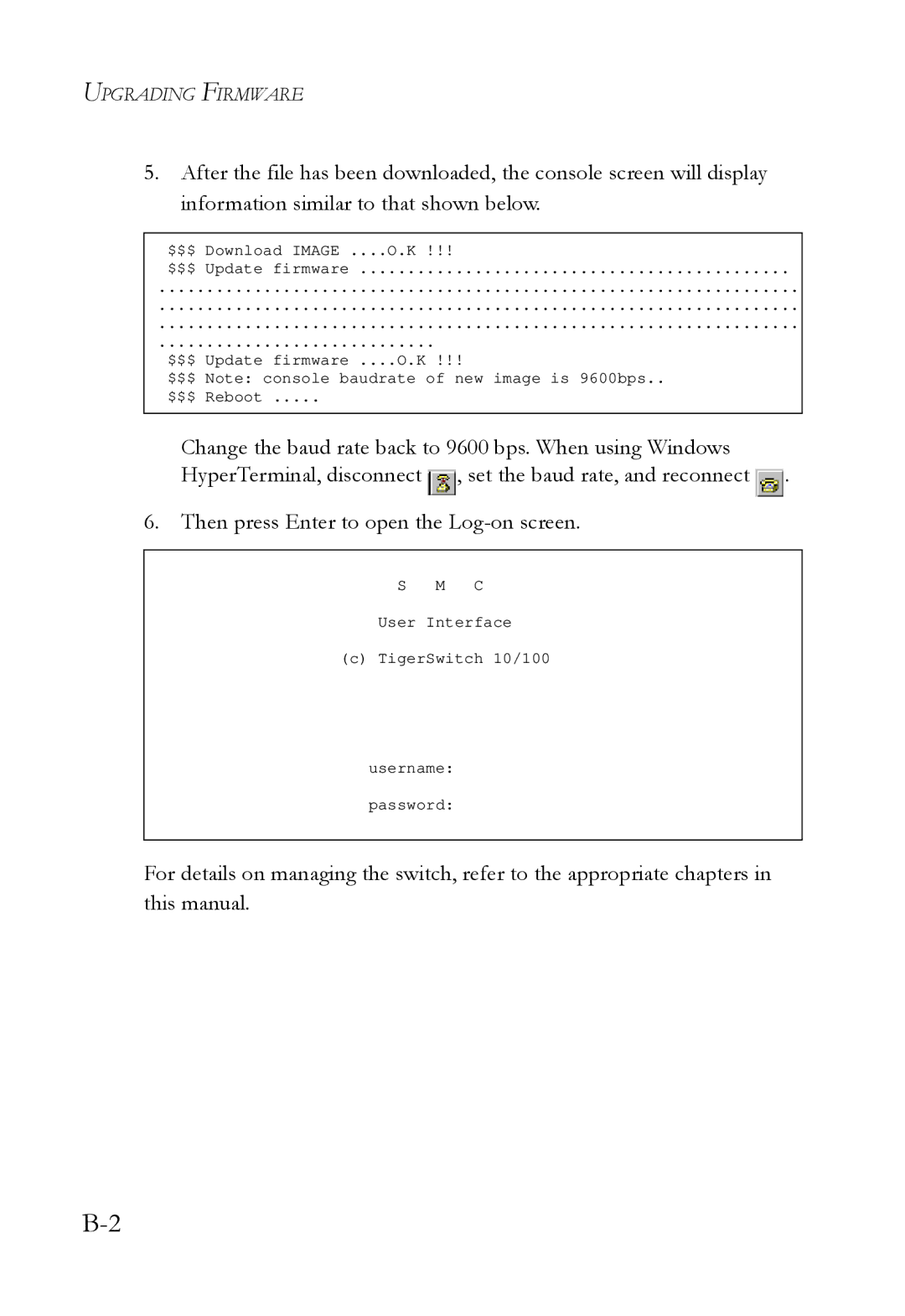 SMC Networks SMC6709L2 manual Upgrading Firmware 