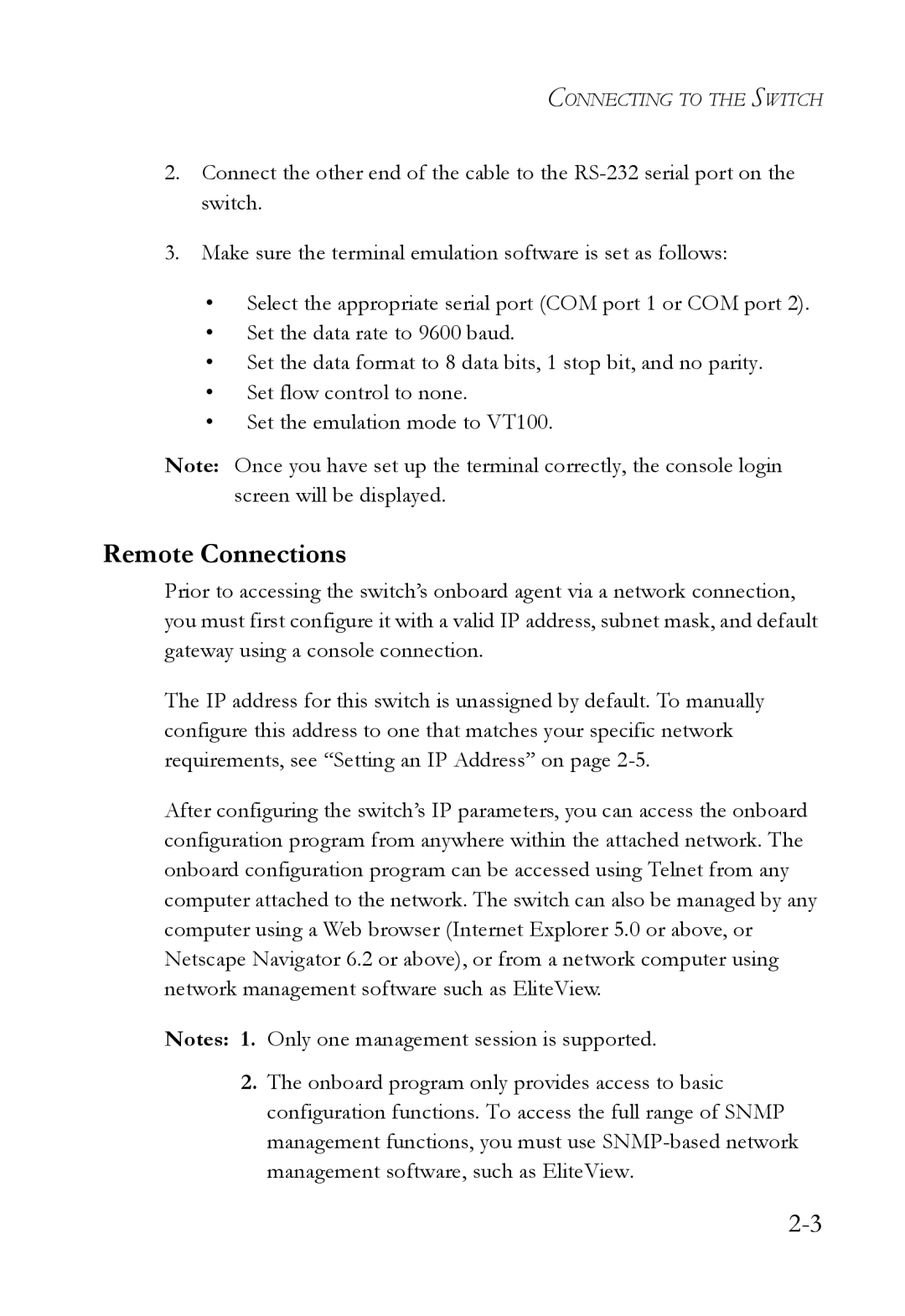 SMC Networks SMC6709L2 manual Remote Connections 