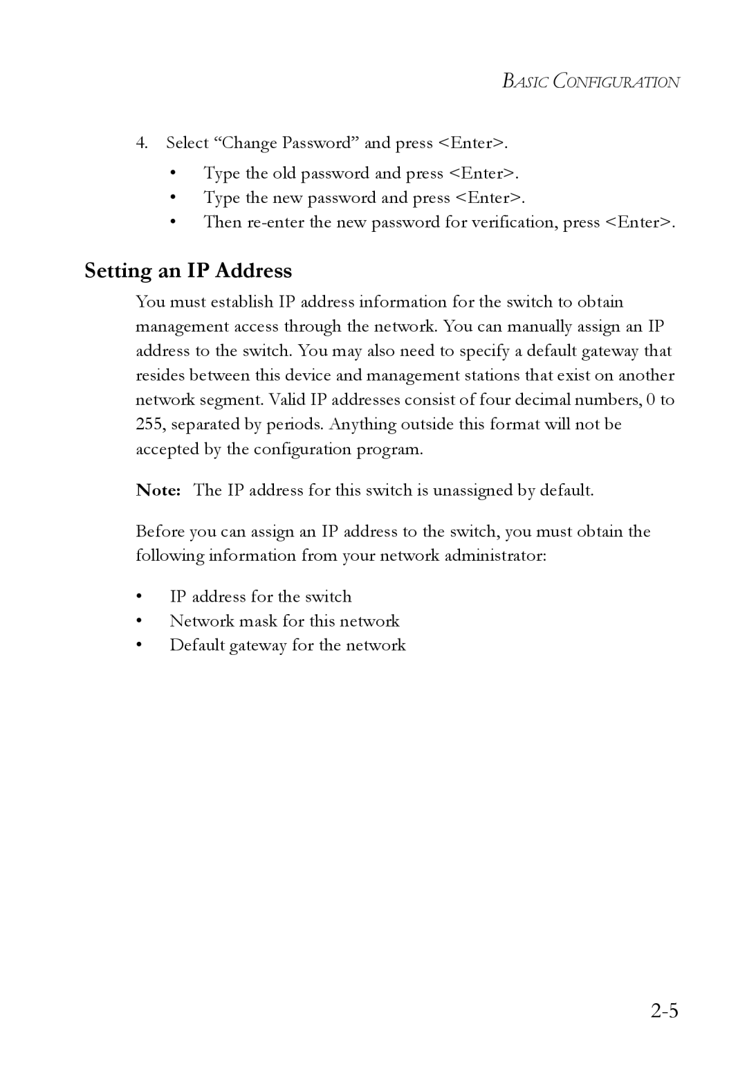 SMC Networks SMC6709L2 manual Setting an IP Address 