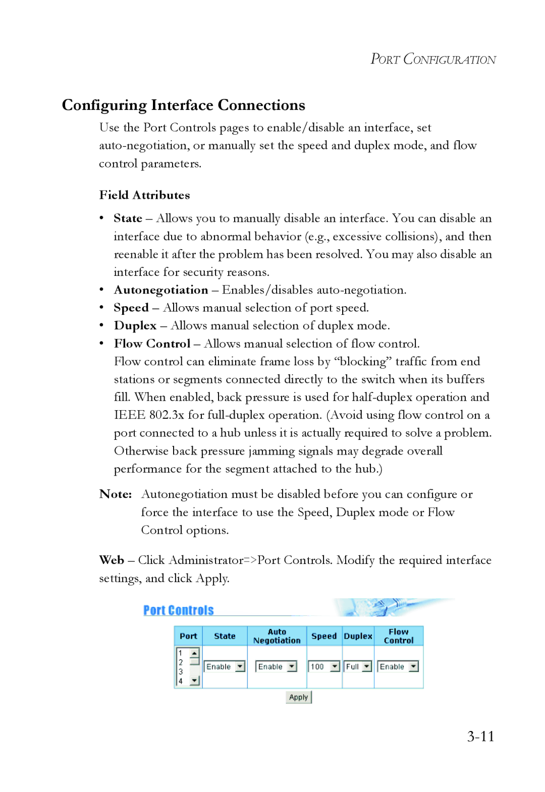 SMC Networks SMC6709L2 manual Configuring Interface Connections 