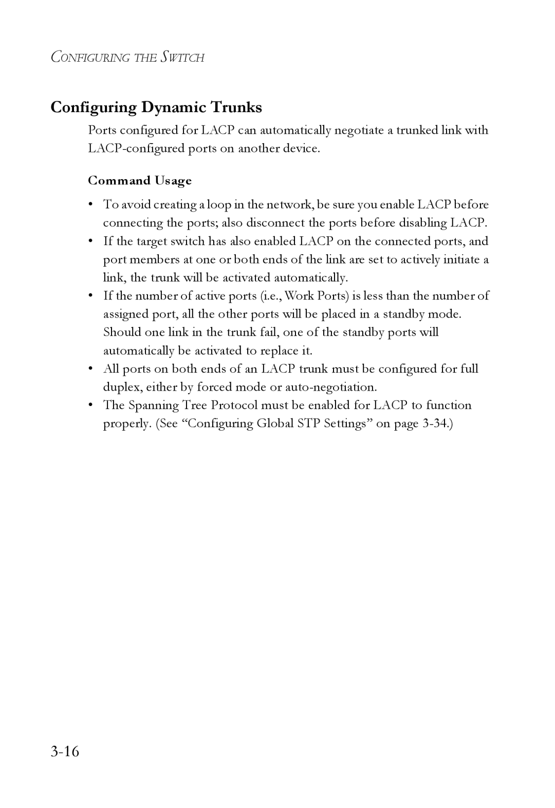 SMC Networks SMC6709L2 manual Configuring Dynamic Trunks 