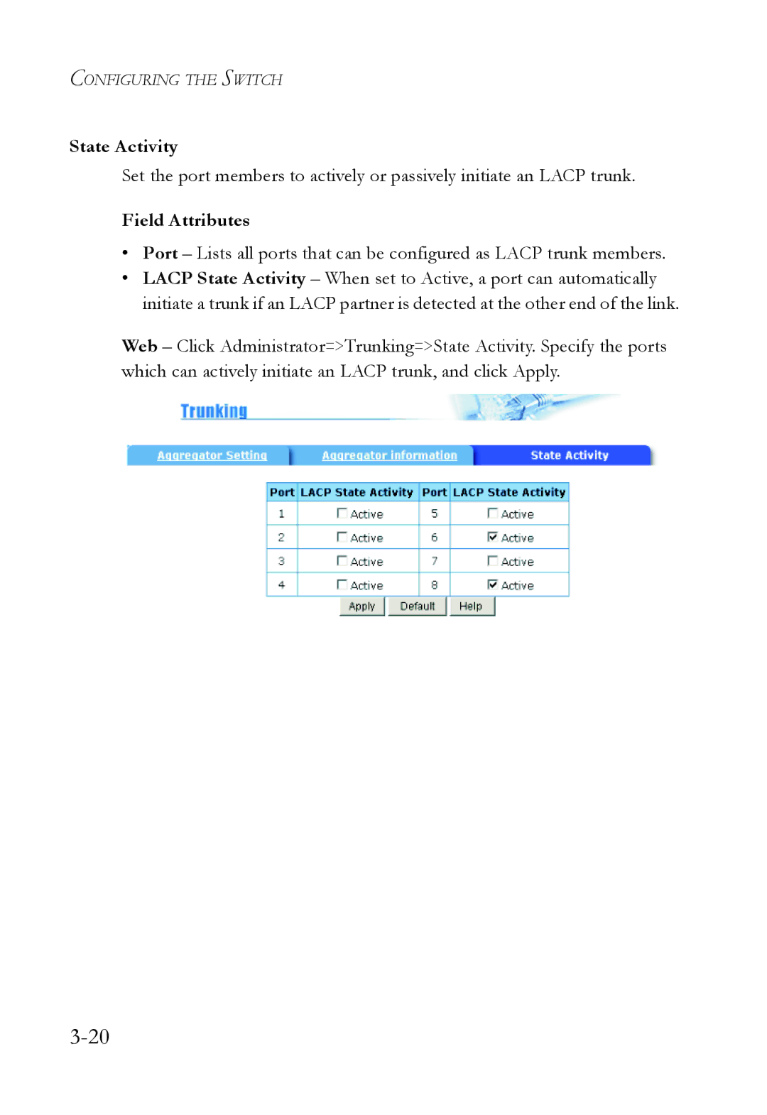 SMC Networks SMC6709L2 manual State Activity 