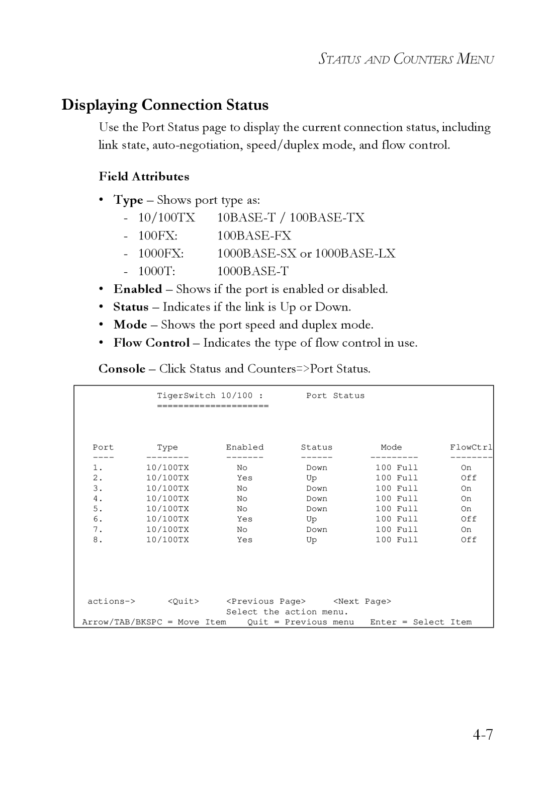 SMC Networks SMC6709L2 manual 100BASE-FX 