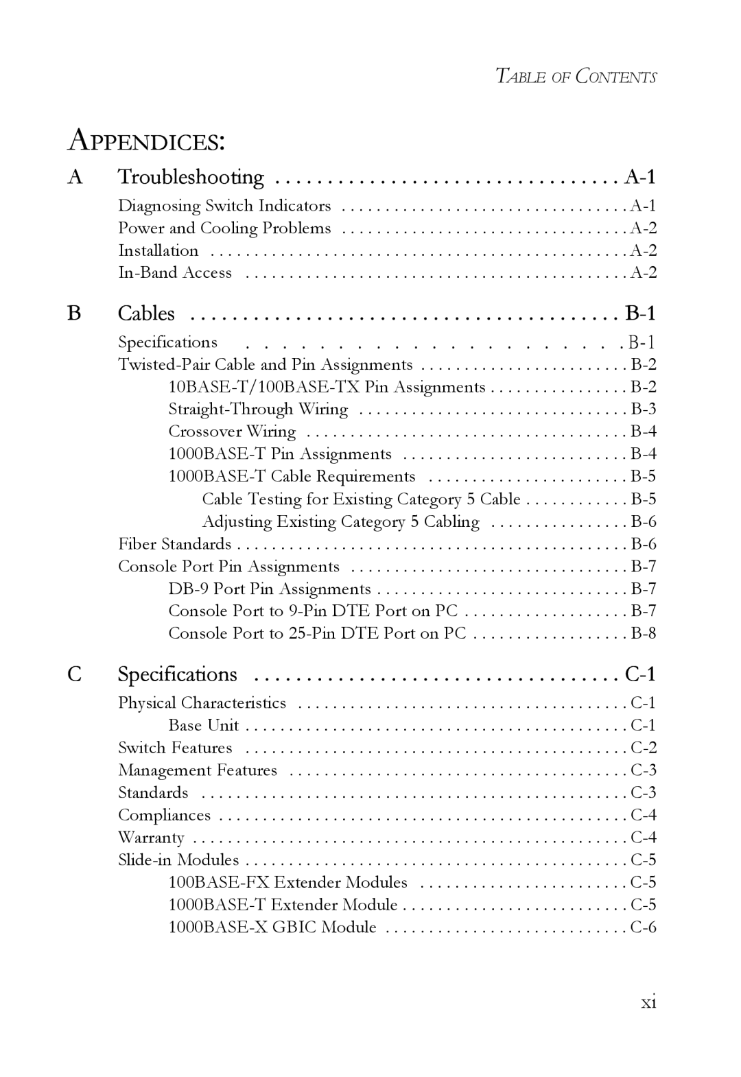 SMC Networks SMC6724AL2 manual Appendices 