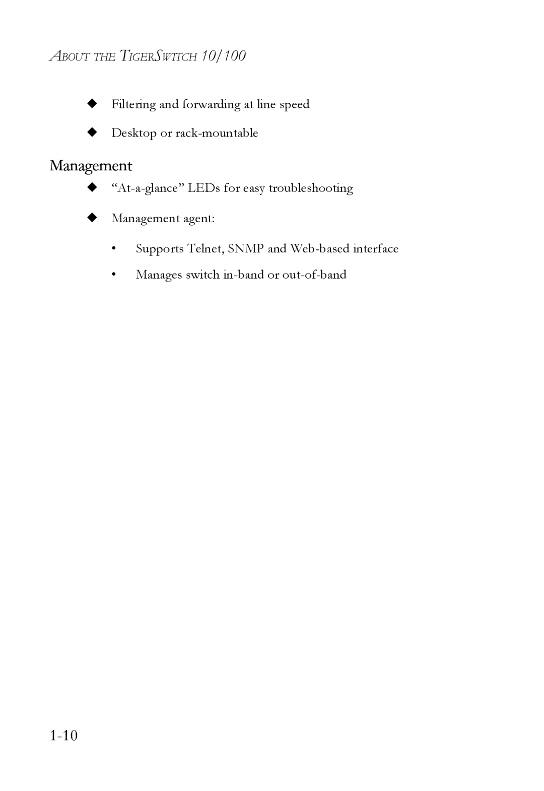 SMC Networks SMC6724AL2 manual Management 