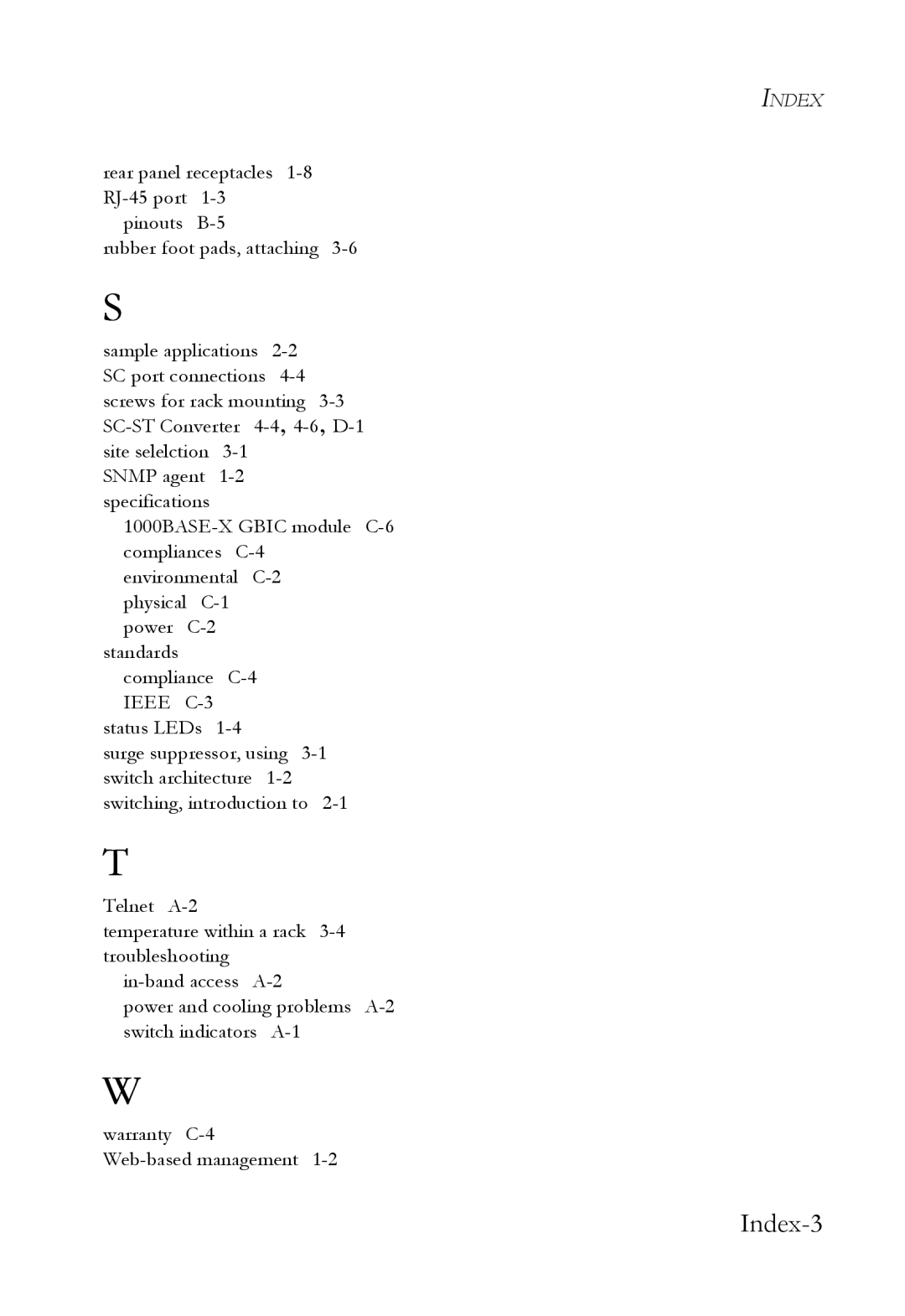 SMC Networks SMC6724AL2 manual Index-3 