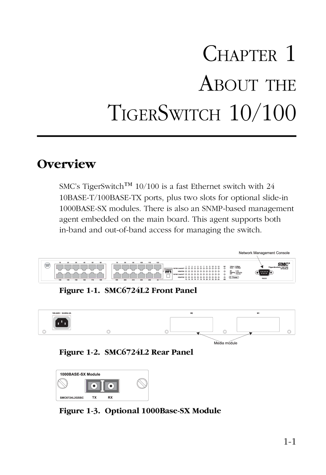 SMC Networks SMC6724L2 manual Chapter About Tigerswitch 10/100, Overview 