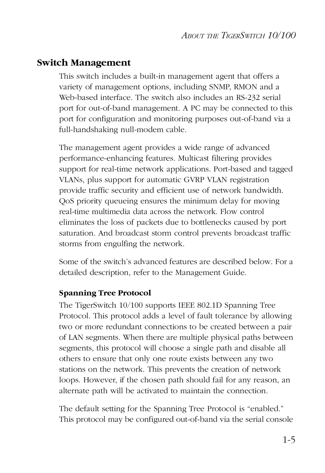 SMC Networks SMC6724L2 manual Switch Management, Spanning Tree Protocol 