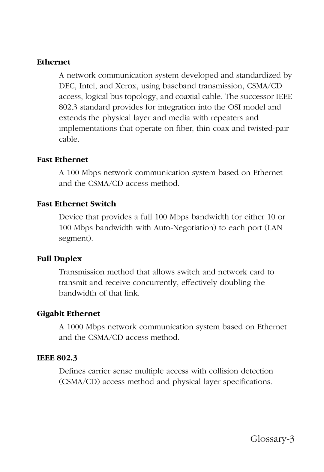 SMC Networks SMC6724L2 manual Glossary-3 