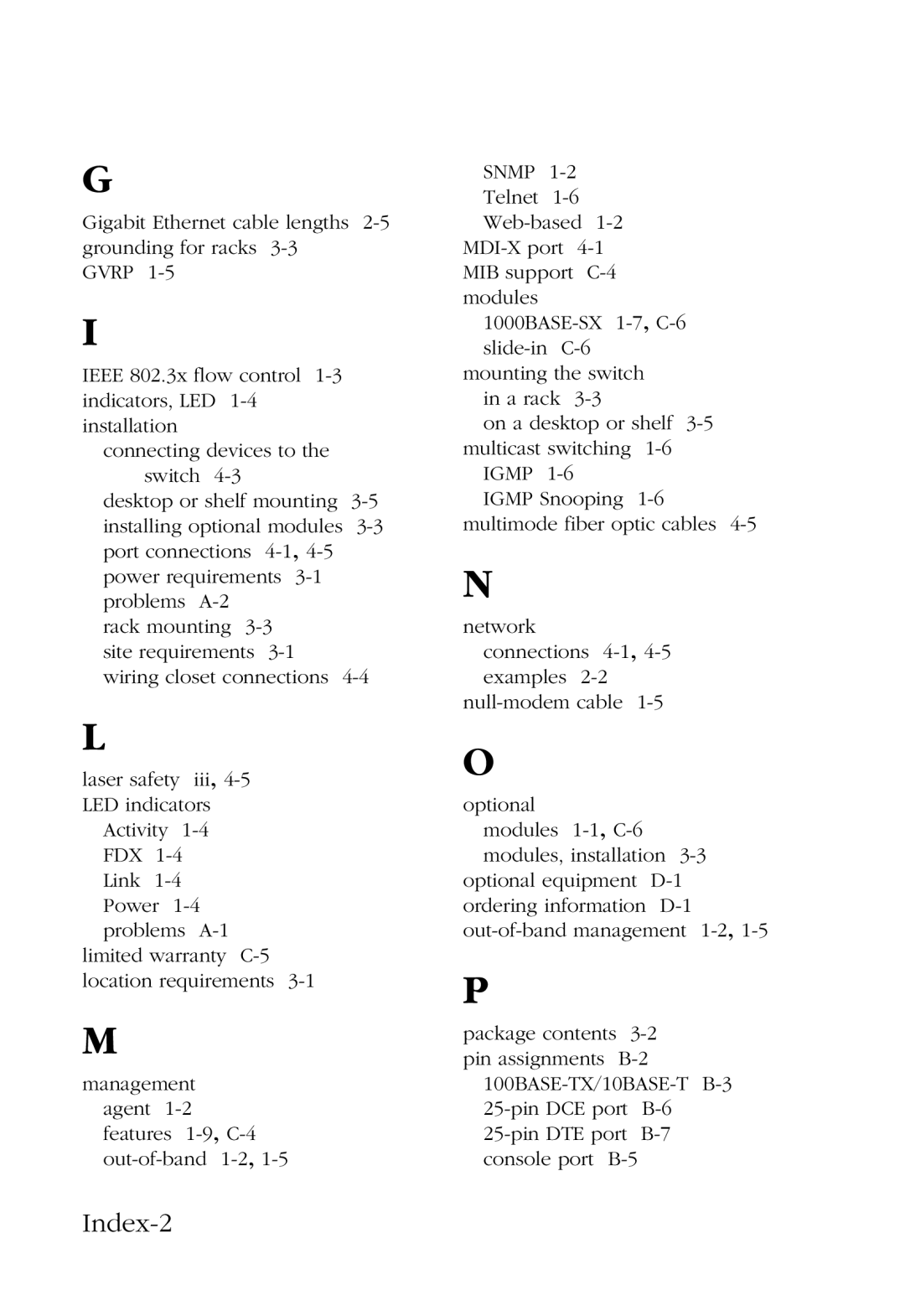 SMC Networks SMC6724L2 manual Index-2 