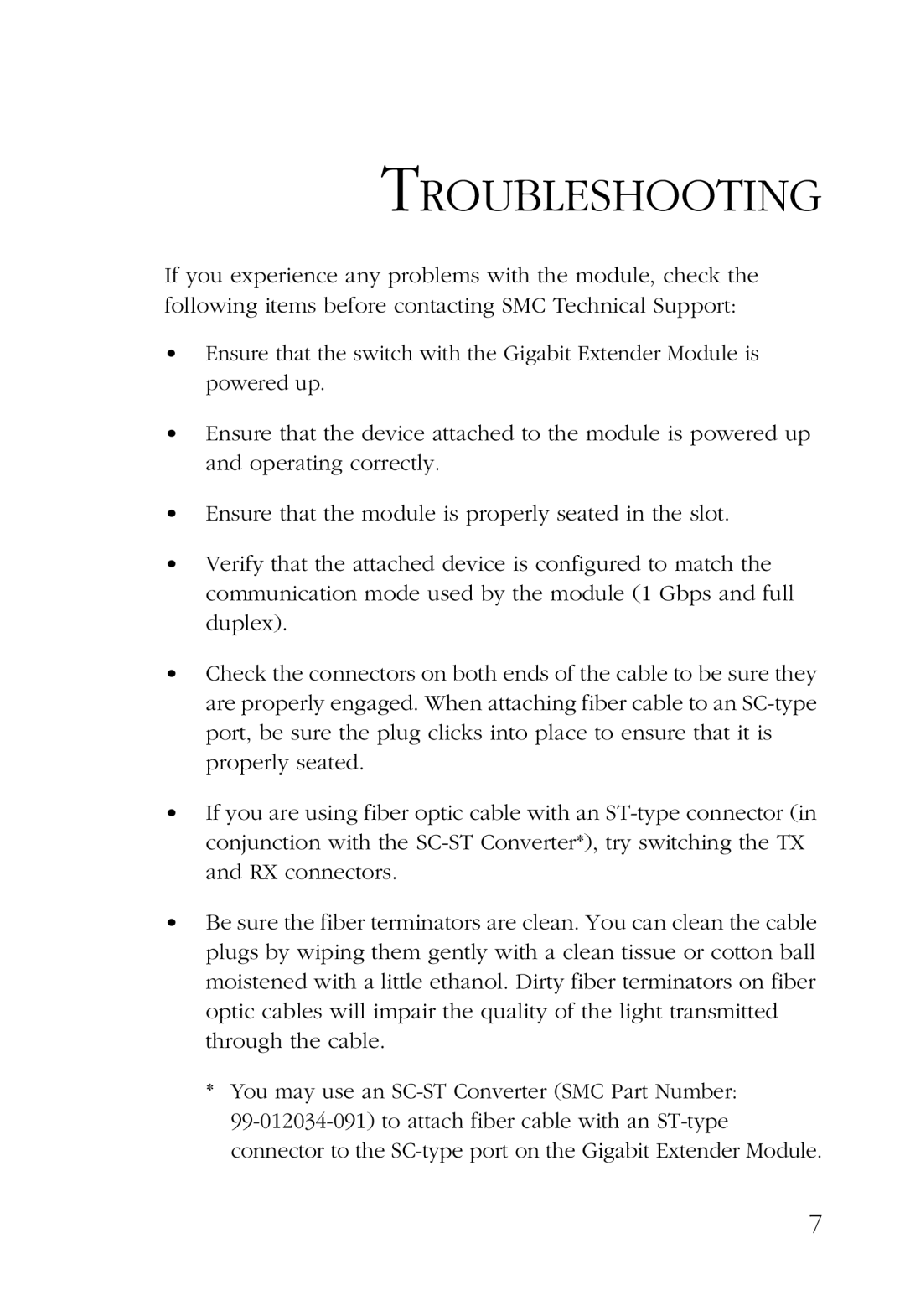 SMC Networks SMC6724L2GSSC, SMC6724L2GLSC manual Troubleshooting 