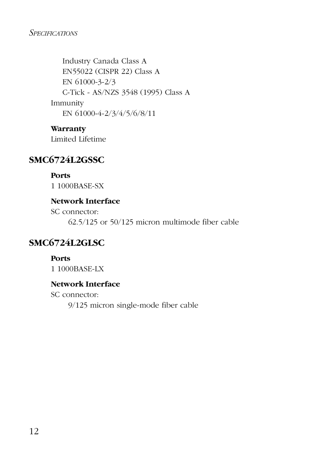 SMC Networks SMC6724L2GLSC, SMC6724L2GSSC manual 