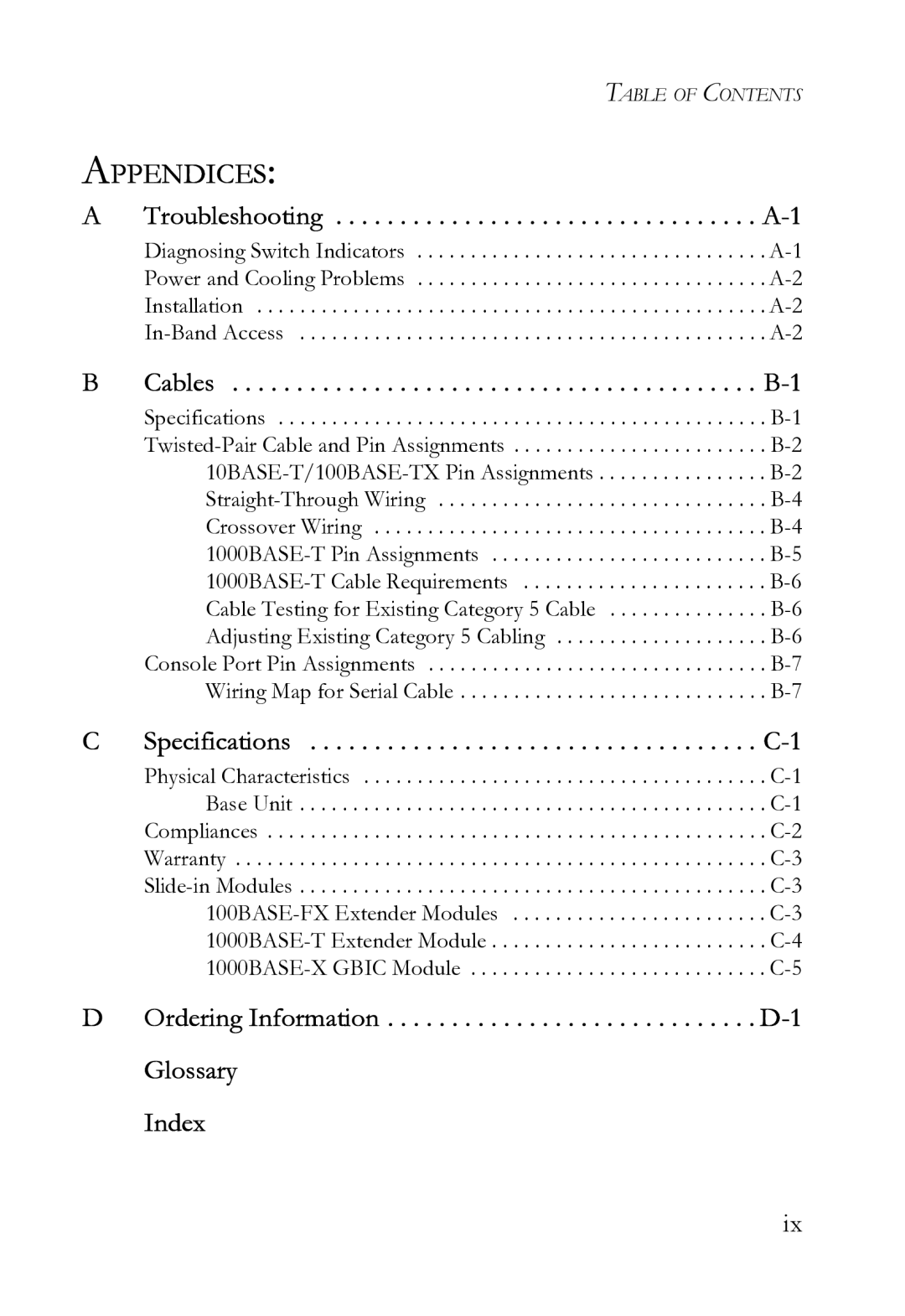 SMC Networks SMC6724L3 INT manual Appendices 