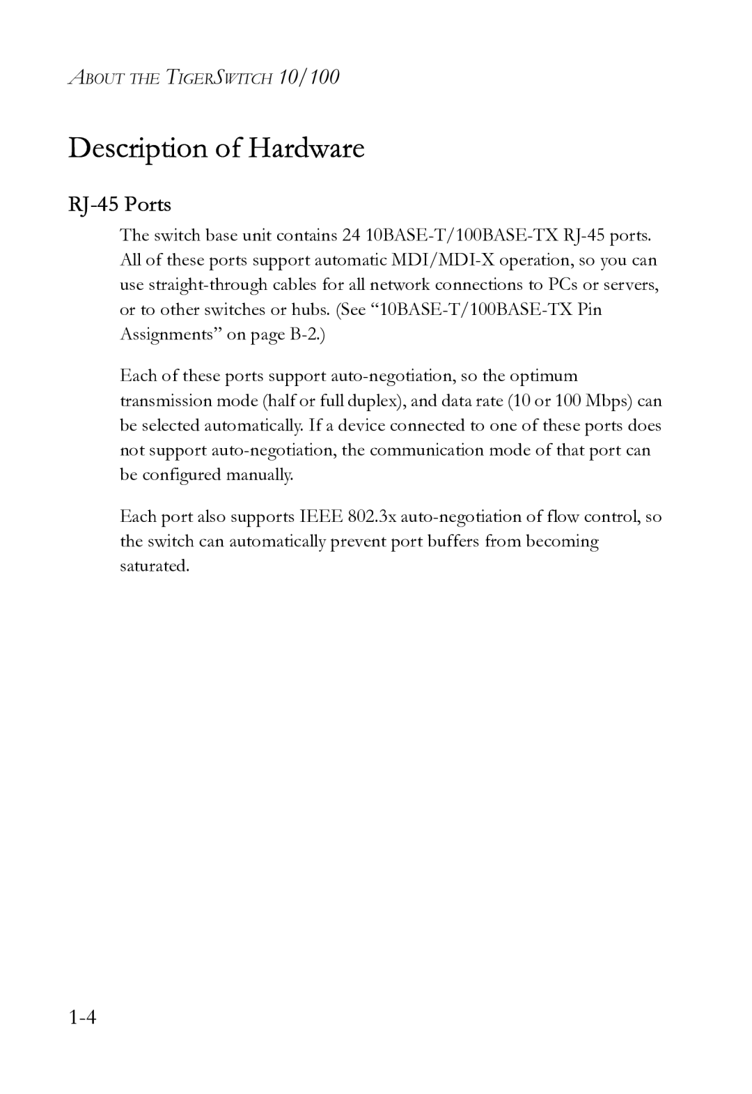 SMC Networks SMC6724L3 INT manual Description of Hardware, RJ-45 Ports 