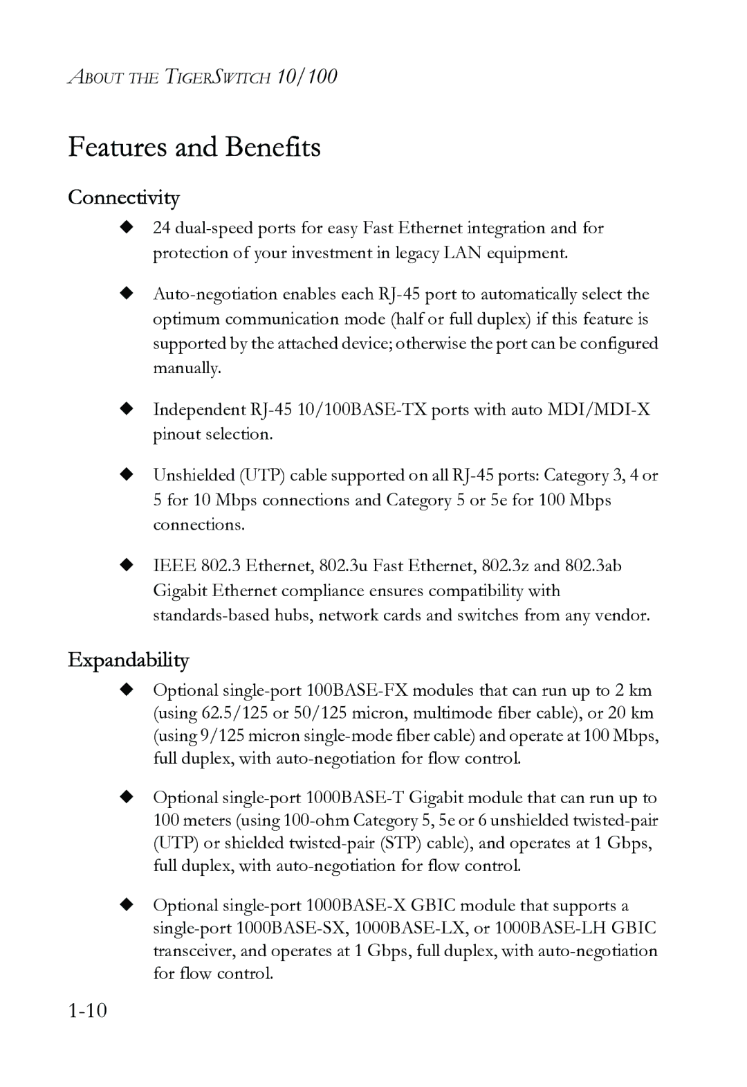 SMC Networks SMC6724L3 INT manual Features and Benefits, Connectivity, Expandability 