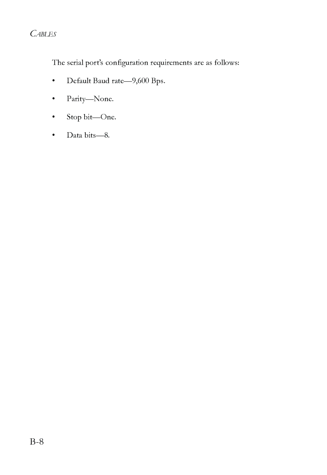 SMC Networks SMC6724L3 INT manual Cables 