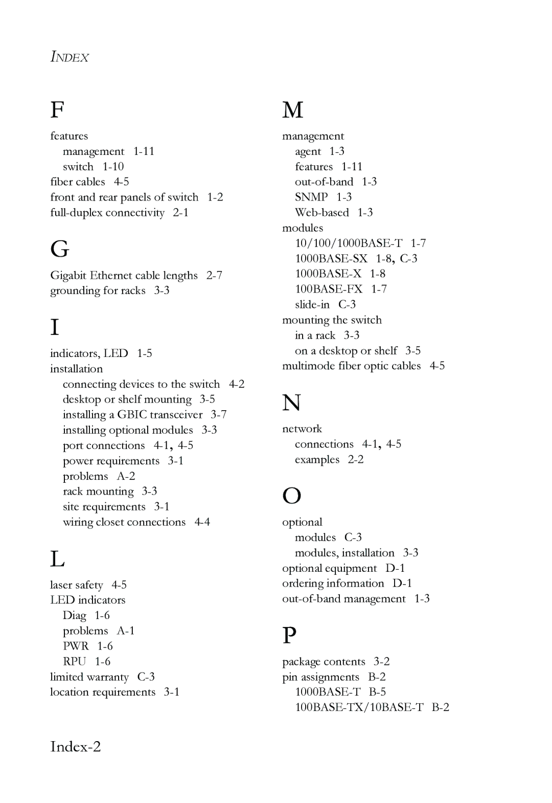 SMC Networks SMC6724L3 INT manual Index-2 